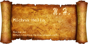 Michna Hella névjegykártya